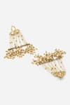 Buy_Dugran By Dugristyle_Cream Pearls, Stones Kundan Embellished Dangler Earrings _Online_at_Aza_Fashions