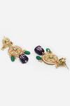 Shop_Dugran By Dugristyle_Gold Plated Pearls Meenakari Temple Pendant Necklace Set _Online_at_Aza_Fashions