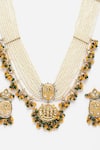 Shop_Dugran By Dugristyle_Gold Plated Kundan Meenakari Necklace Set _Online_at_Aza_Fashions