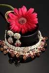 Buy_Dugran By Dugristyle_Gold Plated Pearls, Gota Patti, Stones Multi String Choker Set _Online_at_Aza_Fashions