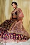 Buy_Disha Muchhala_Purple Organza Floral Embroidered Lehenga Set_at_Aza_Fashions