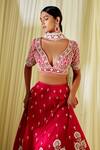 Disha Muchhala_Pink Floral Embroidered Lehenga Set_Online_at_Aza_Fashions