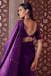 Shop_Charkhee_Purple Chanderi Embellished Brass Rings Round Saree With Blouse _Online_at_Aza_Fashions