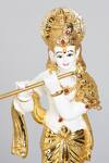 Assemblage_Gold Resin And Wood Kamal Krishna Idol_Online_at_Aza_Fashions