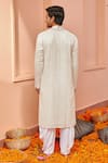 Shop_Twenty Nine_White Georgette Mirror Work Kurta _at_Aza_Fashions