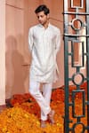 Buy_Twenty Nine_White Raw Silk Embroidered Mirror Work Short Kurta _Online_at_Aza_Fashions