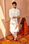 Buy_Twenty Nine_White Stretch Cotton Satin Straight Fit Pant _at_Aza_Fashions