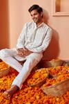 Buy_Twenty Nine_White Stretch Cotton Satin Straight Fit Pant _Online_at_Aza_Fashions