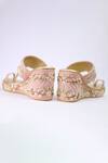 Shop_Shiveen Shiveen_Pink Embroidery Anaya Floral Wedges _at_Aza_Fashions