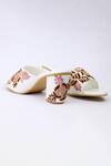 Shop_Shiveen Shiveen_White Embroidered Nabhas Block Heels _at_Aza_Fashions