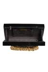 Shop_Be Chic_Black Embellished Rectangle Resin Box Clutch_Online_at_Aza_Fashions