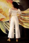 Shop_Chandrima_Ivory Chanderi Embroidered Floral Appliques Pant _at_Aza_Fashions