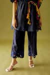 Buy_Chandrima_Blue Chanderi Floral Motifs Cutwork Straight Pant _Online_at_Aza_Fashions