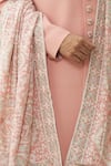 Arihant Rai Sinha_Peach Floral Pattern Stole _at_Aza_Fashions