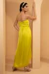 Shop_Tarini Vij_Yellow Imported Satin One Shoulder Hillary Gown _at_Aza_Fashions