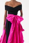 Shop_Gauri & Nainika_Pink Tafetta Front Bow Belt Skirt_Online_at_Aza_Fashions