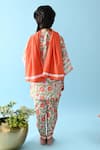 Shop_THE COTTON STAPLE_Orange Cotton Lace Taj Floral Print Kurta Set _at_Aza_Fashions