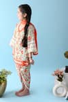 Shop_THE COTTON STAPLE_Orange Cotton Lace Taj Floral Print Kurta Set _Online_at_Aza_Fashions