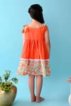 Shop_The Cotton Staple_Orange Cotton Rafa Floral Print Camisole Dress _at_Aza_Fashions
