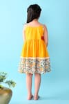 Shop_The Cotton Staple_Yellow Cotton Embroidery Kusum Floral Print Camisole Dress _at_Aza_Fashions
