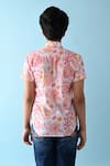 Shop_THE COTTON STAPLE_Pink Cotton Embroidery Floral Print Shirt _at_Aza_Fashions