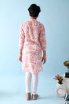 Shop_THE COTTON STAPLE_Pink Cotton Embroidery Zayd Floral Print Kurta Set_at_Aza_Fashions
