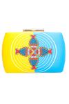 Shop_NR By Nidhi Rathi_Multi Color Printed Mandala Rectangle Clutch_at_Aza_Fashions