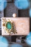 Buy_NR By Nidhi Rathi_Beige Embroidered Rectangle Clutch_at_Aza_Fashions