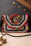 Buy_NR BY NIDHI RATHI_Black Embroidered Rectangle Clutch _at_Aza_Fashions