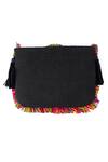 Shop_NR BY NIDHI RATHI_Black Embroidered Rectangle Clutch _at_Aza_Fashions