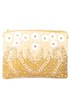 NR BY NIDHI RATHI_Floral Embroidered Rectangle Pouch_Online_at_Aza_Fashions