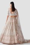 Shop_Swati Narula_Pink Lehenga And Blouse Organza Dupatta Net Embroidery Aya Set  _at_Aza_Fashions