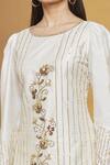 Shop_Adara Khan_Off White Raw Silk Sequin Embroidered Kurta Gharara Set_Online_at_Aza_Fashions