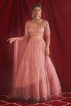 Buy Shloka Sudhakar Pink Organza, Dupatta Net Thread, Cutdana And Pearl Work Embroidered Lehenga Set at Aza Fashions Buy_Shloka Sudhakar_Pink Organza, Dupatta Net Thread, Cutdana And Pearl Work Embroidered Lehenga Set _at_Aza_Fashions