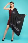 Buy_Dusala_Black Stone Embroidered Stole_at_Aza_Fashions