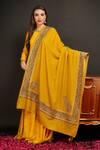 Buy_DUSALA_Yellow Pashmina Wool Woven Shawl _at_Aza_Fashions