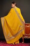 Shop_DUSALA_Yellow Pashmina Wool Woven Shawl _at_Aza_Fashions