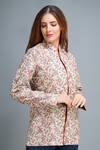 Buy_Dusala_White Pashmina Kani Mandarin Collar Paisley Woven Jacket_Online_at_Aza_Fashions