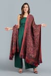 Shop Dusala Multi Color Pashmina Kani Woven Shawl at Aza Fashions Shop_Dusala_Multi Color Pashmina Kani Woven Shawl _at_Aza_Fashions