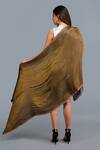 Shop_DUSALA_Gold Handwoven Zari Pashmina Shawl_at_Aza_Fashions