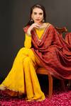 Buy_Dusala_Red Handwoven Pashmina Antique Kashmiri Shawl_at_Aza_Fashions