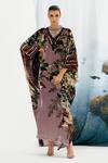 Buy_Rajdeep Ranawat_Purple Kainat Silk Velvet Printed Kaftan_Online_at_Aza_Fashions