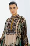 Rajdeep Ranawat_Ivory Chanel Silk Velvet Printed Tunic_at_Aza_Fashions