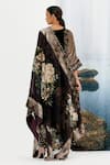 Shop_Rajdeep Ranawat_Black Silk Organza Printed Floral Behrom Dupatta  _at_Aza_Fashions