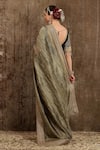 Shop_Shikhar Sharma_Gold Blouse Raw Silk, Lining Taffeta Silk, Saree Metallic Tissue Woven With _at_Aza_Fashions