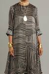 Myoho_Black Printed Asymmetric Tunic _Online_at_Aza_Fashions