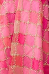 Shop_Samyukta Singhania_Pink Silk One Shoulder Draped Crop Top And Skirt Set_Online_at_Aza_Fashions