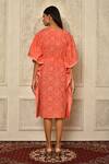 Shop_Aryavir Malhotra_Peach Cotton Bandhani Print Kaftan_at_Aza_Fashions