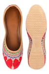 Shop_Samyukta Singhania_Red Embroidered Geometric Juttis _at_Aza_Fashions