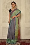 Adara Khan_Multi Color Banarasi Cotton Silk Saree_Online_at_Aza_Fashions